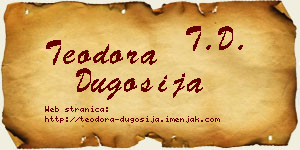 Teodora Dugošija vizit kartica